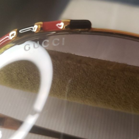 Gucci Gold Oversize Sunglasses - Picture 10 of 12